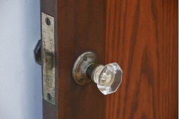 アンティーク　大正〜昭和初期　チーク材枠　モールガラスドア 1(扉)