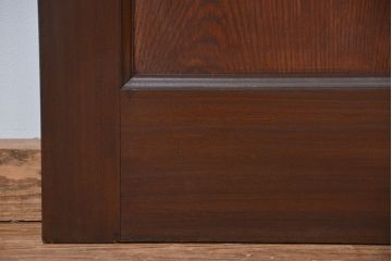 アンティーク　大正〜昭和初期　チーク材枠　モールガラスドア 1(扉)