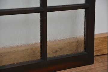 古民具・骨董　結霜ガラス!古い洋館の上質な引き戸2枚(ガラス戸)