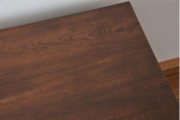 アンティーク家具　アンティーク　古いナラ材の格納式作業台付き片袖机(テーブル、作業台)
