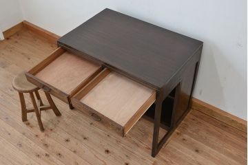 アンティーク家具　アンティーク　古い時計店のカウンターテーブル型平机(作業台)