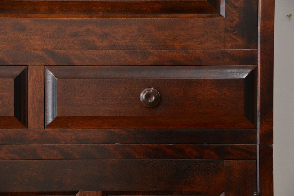 中古　北海道民芸家具　3段重ねチェスト、整理箪笥(定価約68万円)(整理タンス)