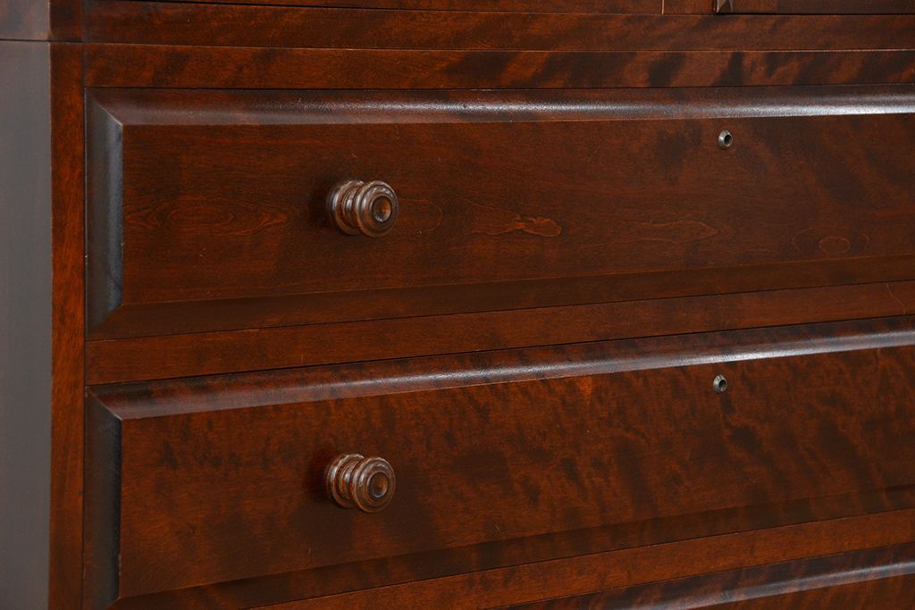 中古　北海道民芸家具　3段重ねチェスト、整理箪笥(定価約68万円)(整理タンス)