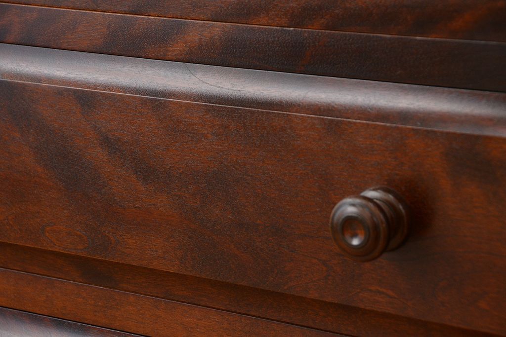 中古　北海道民芸家具　3段重ねチェスト、整理箪笥(定価約68万円)(整理タンス)