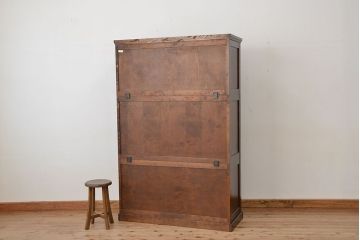 中古　北海道民芸家具　3段重ねチェスト、整理箪笥(定価約68万円)(整理タンス)