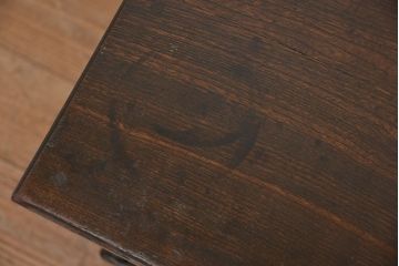 アンティーク家具　大正ロマン　ナラ材のかわいらしい卓上リボルビングブックシェルフ(本棚)