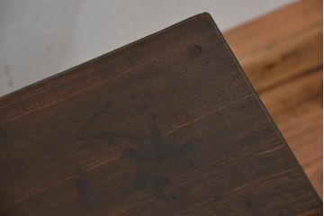 アンティーク家具　大正ロマン　ナラ材のかわいらしい卓上リボルビングブックシェルフ(本棚)