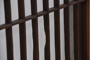 古民具・骨董　格子の入ったガラス引き戸4枚セット(窓、ガラス戸、書院戸)