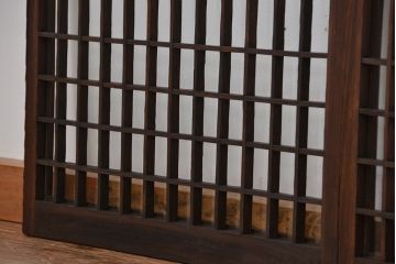 古民具・骨董　格子の入ったガラス引き戸4枚セット(窓、ガラス戸、書院戸)