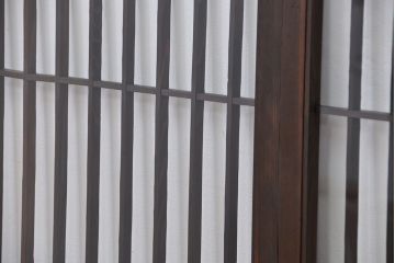 古民具・骨董　格子の入ったガラス引き戸4枚セット(窓、ガラス戸、書院戸)