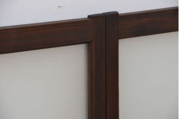 アンティーク　シンプルな縦型引き戸4枚セット(ガラス戸、窓)