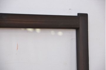 古民具・骨董　シックなガラス戸2枚セット(1)(引き戸、窓)