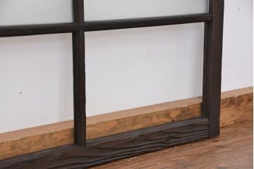 古民具・骨董　シックなガラス戸2枚セット(1)(引き戸、窓)