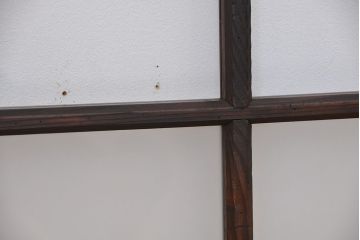 古民具・骨董　シックなガラス戸2枚セット(2)(引き戸、窓)