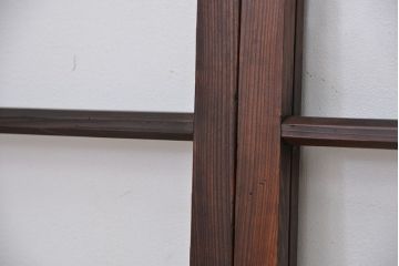 古民具・骨董　シックなガラス戸2枚セット(2)(引き戸、窓)
