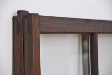 古民具・骨董　シックなガラス戸2枚セット(2)(引き戸、窓)
