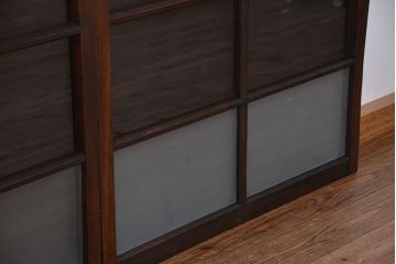 古民具・骨董　シックなガラス戸2枚セット(2)(引き戸、窓)