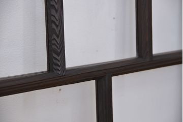 アンティーク　ダイヤガラスの入った縦型ガラス戸4枚(引き戸・窓)