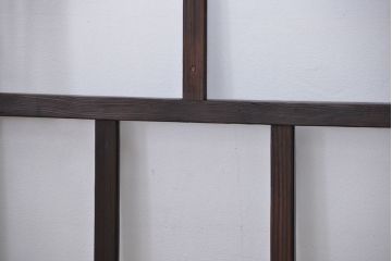 アンティーク　ダイヤガラスの入った縦型ガラス戸4枚(引き戸・窓)