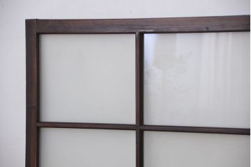 昭和レトロ　シックなガラス戸2枚セット(引き戸、建具、窓)
