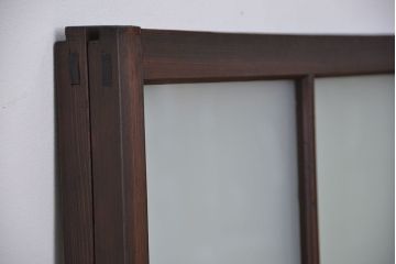 昭和レトロ　シックなガラス戸2枚セット(引き戸、建具、窓)