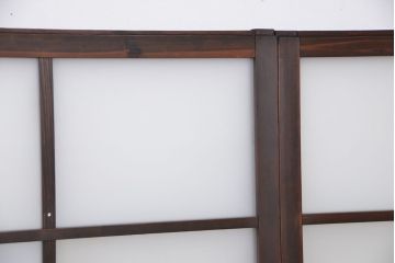 昭和レトロ　シックなガラス戸2枚セット(引き戸、建具、窓)