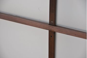 昭和レトロ　シックなガラス戸2枚セット(引き戸、建具、窓)