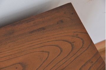 アンティーク家具　古民具・骨董　特注品黒柿孔雀杢と欅材の上質な茶箪笥(水屋箪笥、食器棚、収納棚)