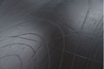 アンティーク家具　アンティーク　使い込まれた重厚なモールガラス入りサイドボード(収納棚、カウンターテーブル)
