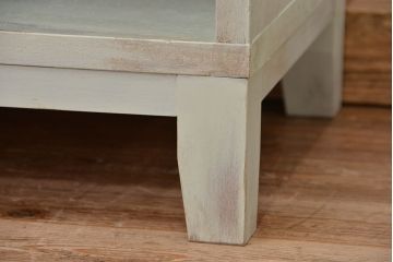 レトロ家具　昭和レトロ　大振りなアンティークペイントマス目棚(升目棚、飾り棚、陳列棚)