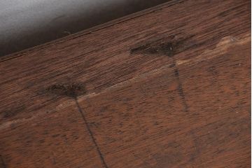 レトロ家具　昭和レトロ　古い木のシンプルな薄型飾り棚(1)(本棚)