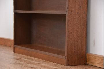 レトロ家具　昭和レトロ　古い木のシンプルな薄型飾り棚(1)(本棚)