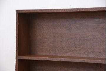 レトロ家具　昭和レトロ　古い木のシンプルな薄型飾り棚(1)(本棚)