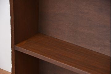 レトロ家具　昭和レトロ　古い木のシンプルな薄型飾り棚(1)(本棚)