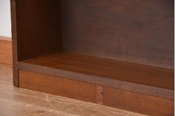レトロ家具　昭和レトロ　古い木のシンプルな薄型飾り棚(1)(本棚)