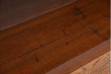 レトロ家具　昭和レトロ　古い木のシンプルな薄型飾り棚(1)(本棚)