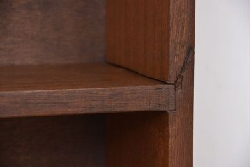 レトロ家具　昭和レトロ　古い木のシンプルな薄型飾り棚(1)(本棚)