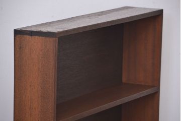 レトロ家具　昭和レトロ　古い木のシンプルな薄型飾り棚(2)(本棚)