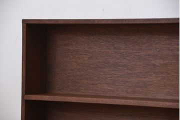 レトロ家具　昭和レトロ　古い木のシンプルな薄型飾り棚(2)(本棚)