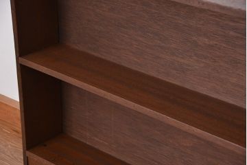 レトロ家具　昭和レトロ　古い木のシンプルな薄型飾り棚(2)(本棚)