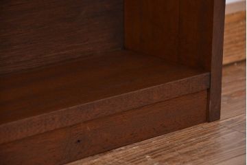 レトロ家具　昭和レトロ　古い木のシンプルな薄型飾り棚(2)(本棚)