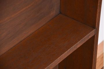 レトロ家具　昭和レトロ　古い木のシンプルな薄型飾り棚(3)(本棚)
