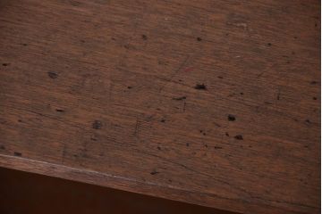 レトロ家具　昭和レトロ　古い木のシンプルな薄型飾り棚(4)(本棚)