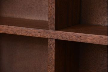 レトロ家具　昭和レトロ　古い木のシンプルな薄型飾り棚(5)(本棚)