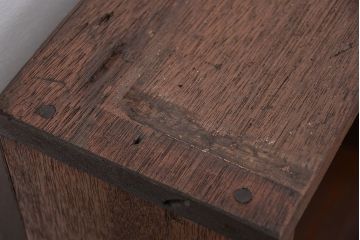 レトロ家具　昭和レトロ　古い木のシンプルな薄型飾り棚(6)(本棚)