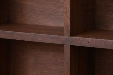 レトロ家具　昭和レトロ　古い木のシンプルな薄型飾り棚(6)(本棚)