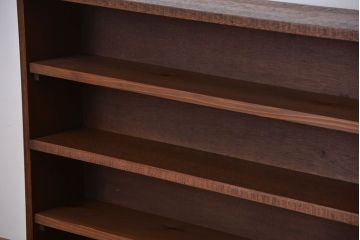 レトロ家具　昭和レトロ　古い木のシンプルな薄型飾り棚(7)(本棚)