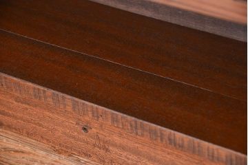 レトロ家具　昭和レトロ　古い木のシンプルな薄型飾り棚(7)(本棚)