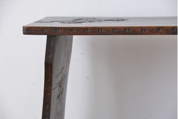 ビンテージ　中古軽井沢彫りスツール(椅子、チェア)