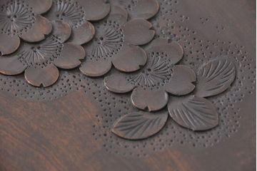 ビンテージ　中古軽井沢彫りスツール(椅子、チェア)